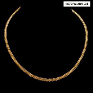22Kt Hallmark Real Solid Yellow Gold 2 Tone Dubai New Necklace Chain 28 Grams
