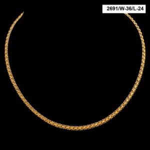 22Kt Hallmark Real Solid Yellow Gold 2 Tone Cuban New Necklace Chain 35 Gram