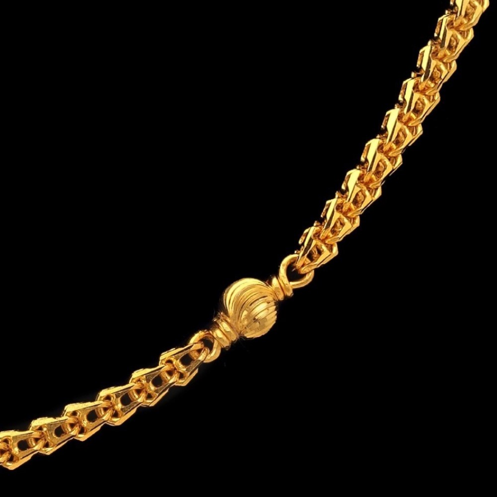 22Kt Hallmark Real Solid Yellow Gold Hip Hop Cuban Trendy Necklace Chain 34 Gm