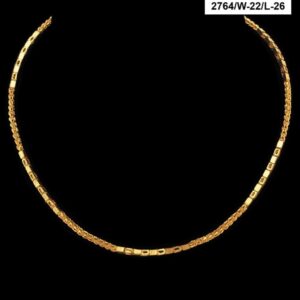 22Kt Hallmark Real Solid Yellow Gold Iced Out Curb Trendy Necklace Chain 28 Gm