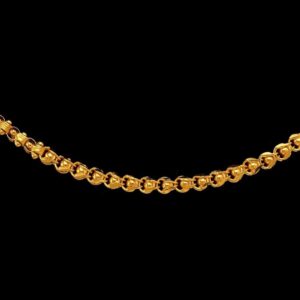 22Kt Hallmark Real Solid Yellow Gold Iced Out Cuban Trendy Necklace Chain 26 Gm