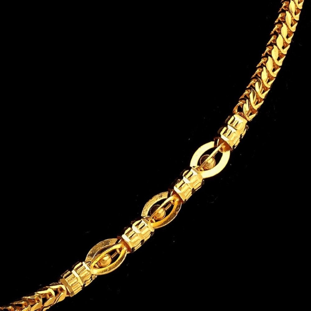 22Kt Hallmark Real Solid Yellow Gold Iced Out Necklace Women's Chain 38 Grams