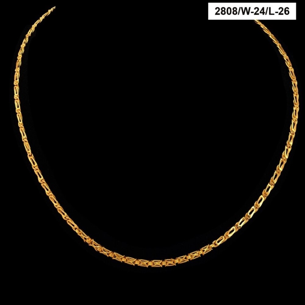 22Kt Hallmark Real Solid Yellow Gold Iced Out Necklace Women's Chain 18 Grams - Image 2