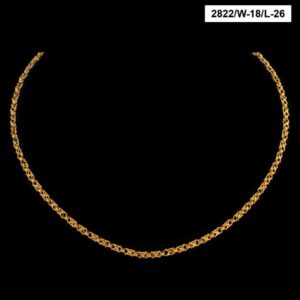 22Kt Hallmark Real Solid Yellow Gold Designer Necklace Women's Chain 24 Grams