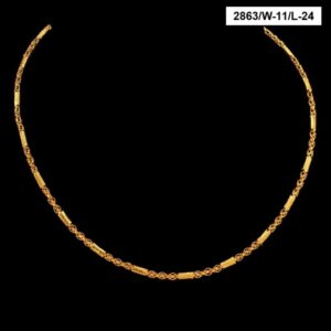 22Kt Hallmark Real Solid Yellow Gold Curb Link Long Necklace Chain 25 Grams