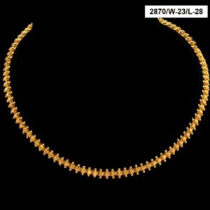 22Kt Hallmark Real Solid Yellow Gold Necklace Gold Balls Long Chain 22 Grams