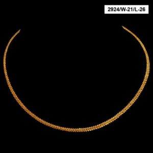 22Kt Hallmark Real Solid Yellow Gold Cuban Fancy Necklace Women'S Chain 28 Gram