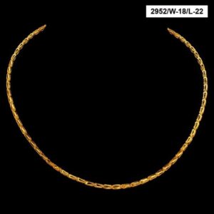 22Kt Hallmark Real Solid Yellow Gold Cuban Fancy New Necklace Chain 28 Grams