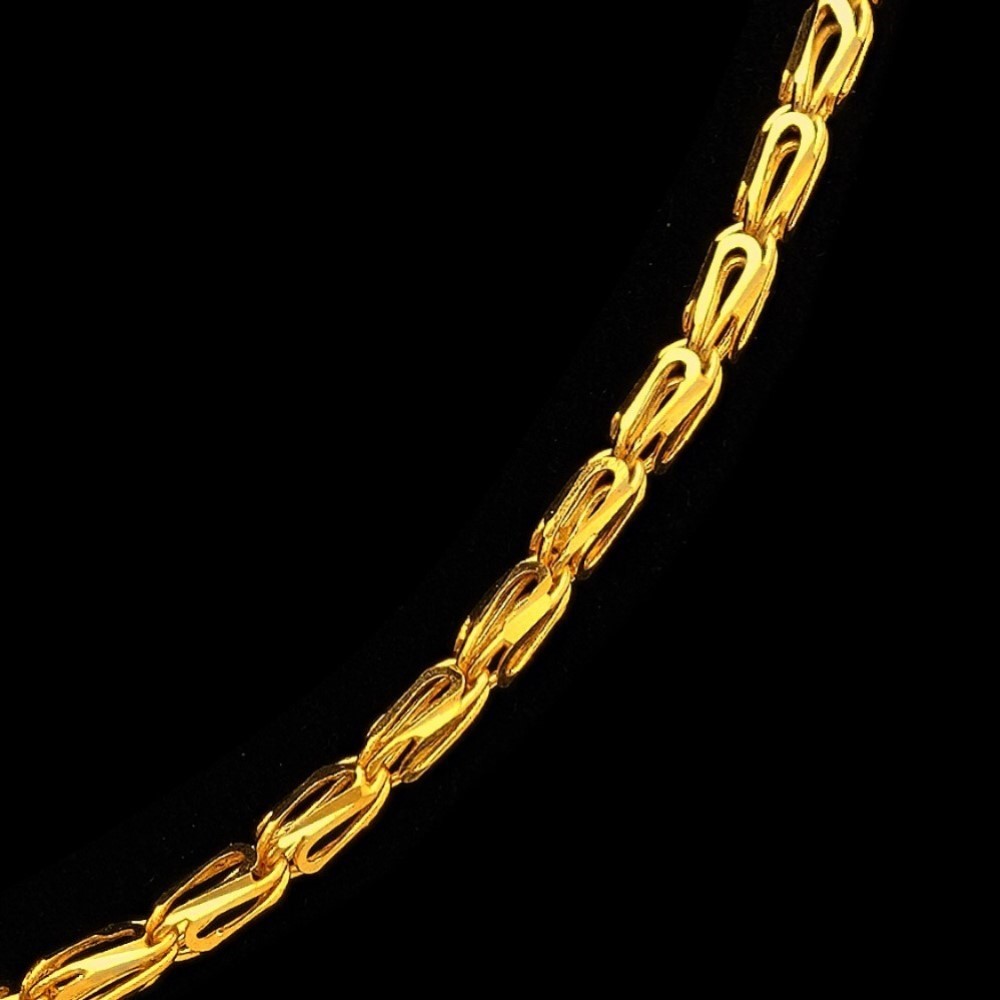 22Kt Hallmark Real Solid Yellow Gold Cuban Fancy New Necklace Chain 28 Grams