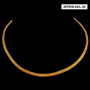 22Kt Hallmark Real Solid Yellow Gold Cuban Fancy Flat Necklace Chain 38 Grams