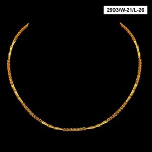 22Kt Hallmark Real Solid Yellow Gold Curb Fancy Link Necklace Chain 24 Grams
