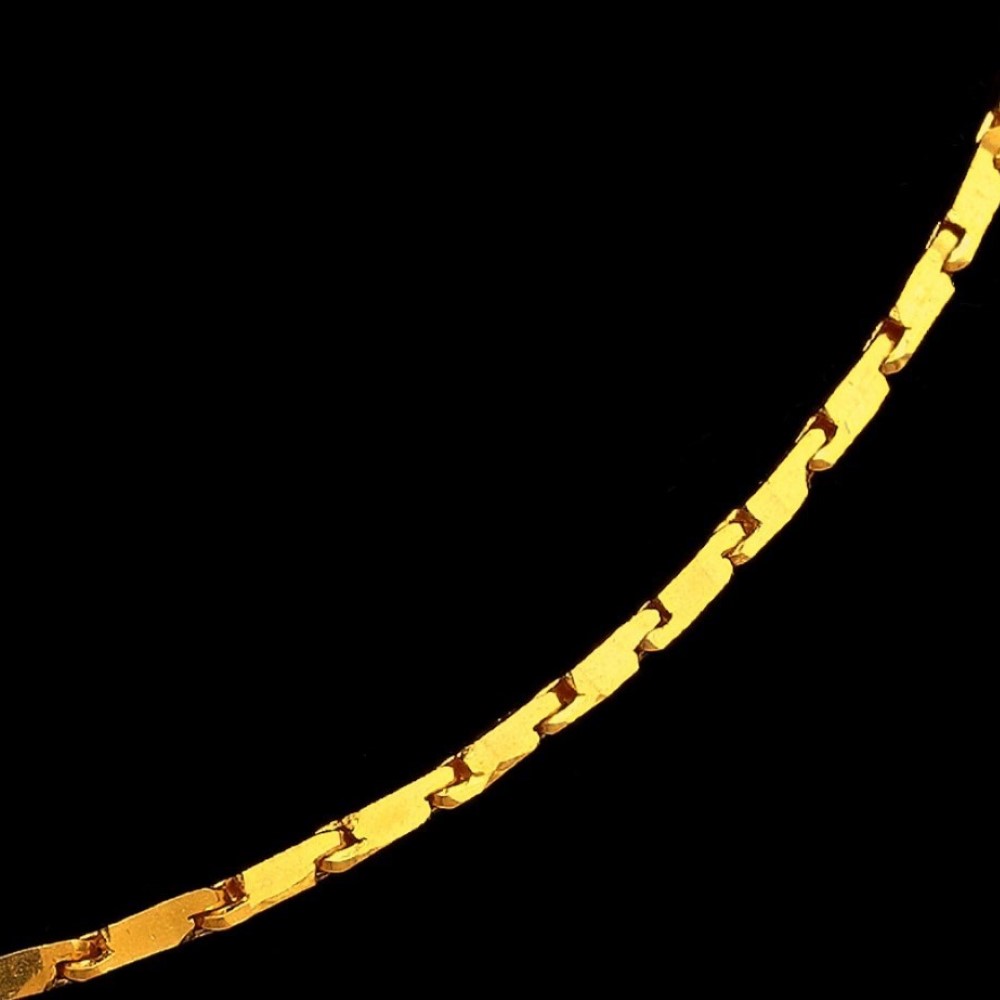 22Kt Hallmark Real Solid Yellow Gold Curb Fancy Link Necklace Chain 16 Grams
