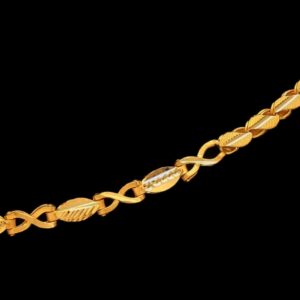 22Kt Hallmark Real Solid Yellow Gold Curb Fancy New Necklace Chain 20 Grams