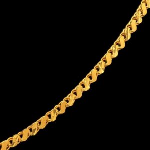 22Kt Hallmark Real Solid Yellow Gold Curb Fancy New Necklace Chain 24 Grams