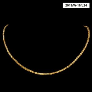 22Kt Hallmark Real Solid Yellow Gold Curb Iced Out Necklace Chain 24 Grams