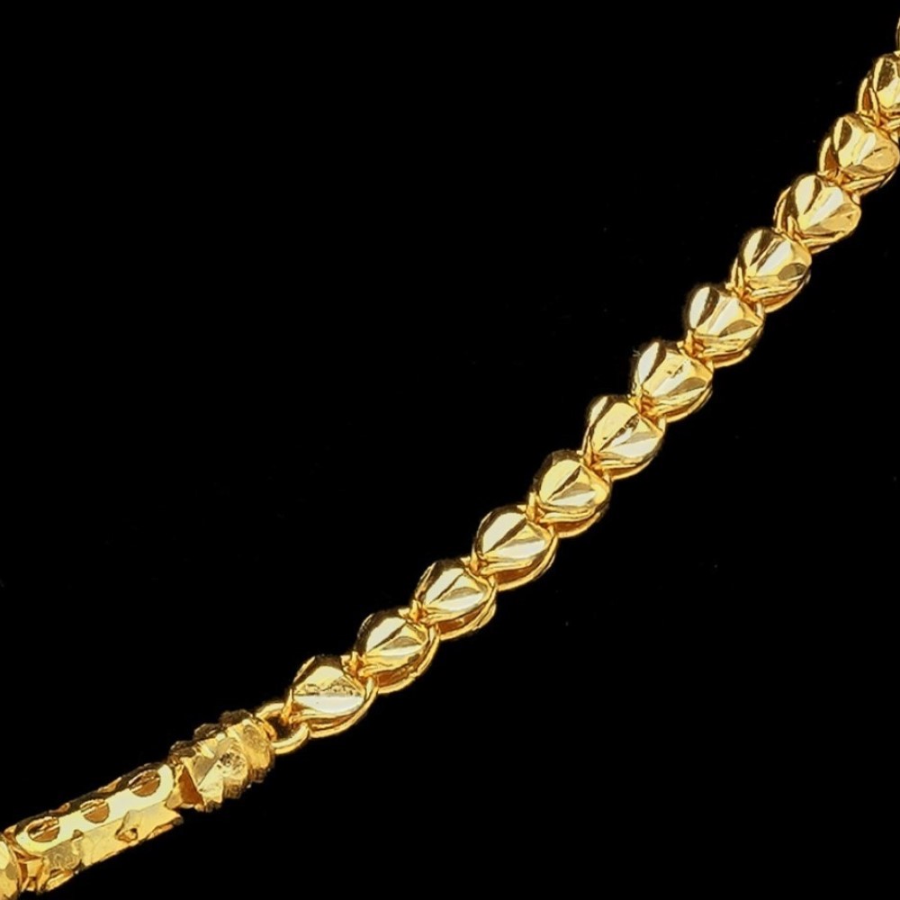 22Kt Hallmark Real Solid Yellow Gold Curb Iced Out Necklace Chain 24 Grams