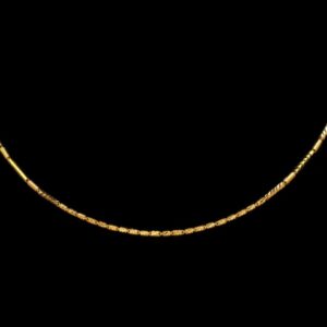 22Kt Hallmark Real Solid Yellow Gold Curb Iced Out Necklace Chain 18 Grams