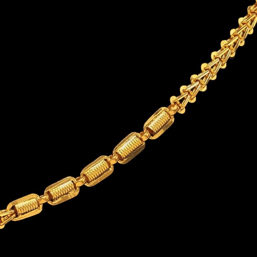 22Kt Hallmark Real Solid Yellow Gold Necklace Curb Iced Out Long Chain 28 Grams