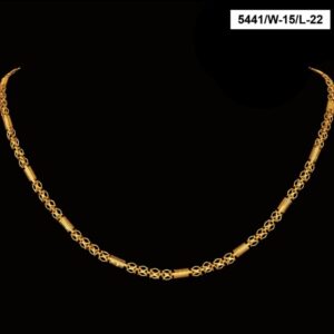 22Kt Hallmark Real Solid Yellow Gold Iced Out Dubai Long Necklace Chain 24 Gram