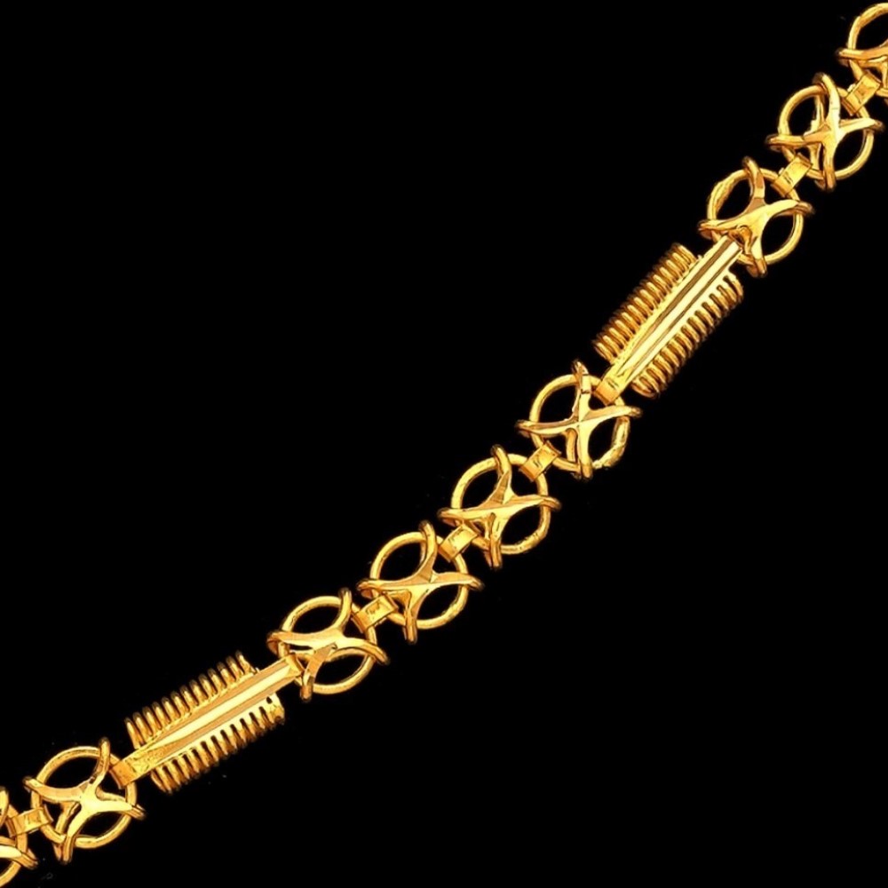22Kt Hallmark Real Solid Yellow Gold Iced Out Dubai Long Necklace Chain 24 Gram