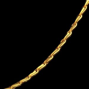 22Kt Hallmark Real Solid Yellow Gold Necklace Iced Out Dubai Long Chain 22 Gram
