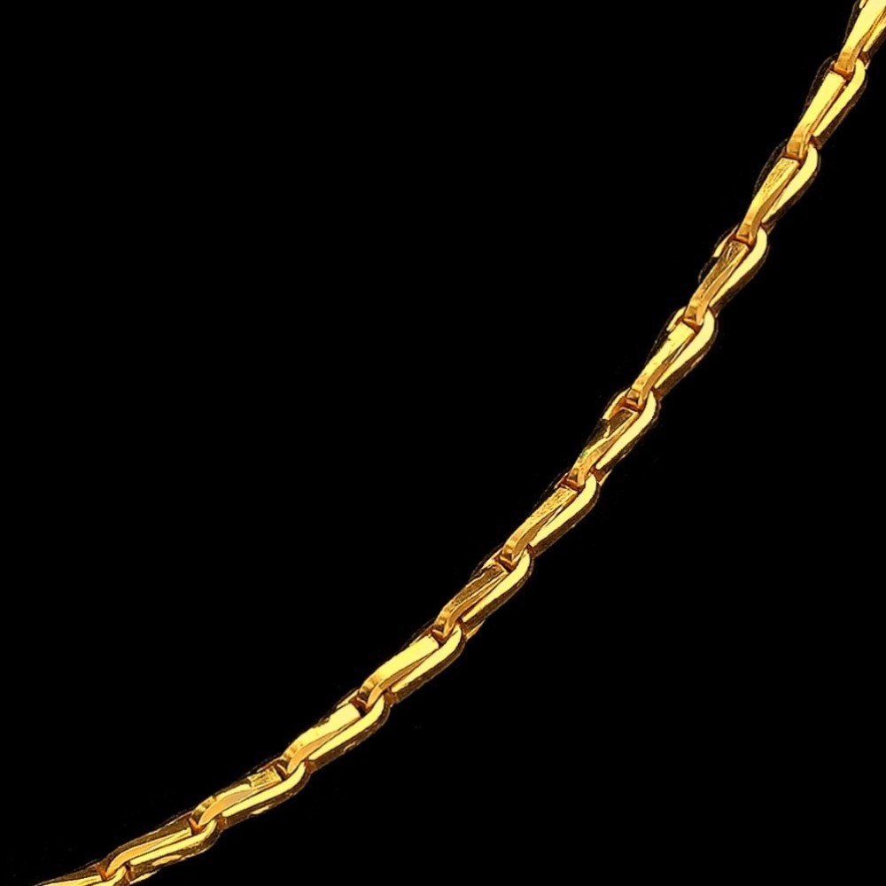 22Kt Hallmark Real Solid Yellow Gold Necklace Iced Out Dubai Long Chain 22 Gram