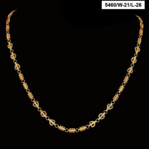 22Kt Hallmark Real Solid Yellow Gold Iced Out Dubai Long Necklace Chain 26 Gram