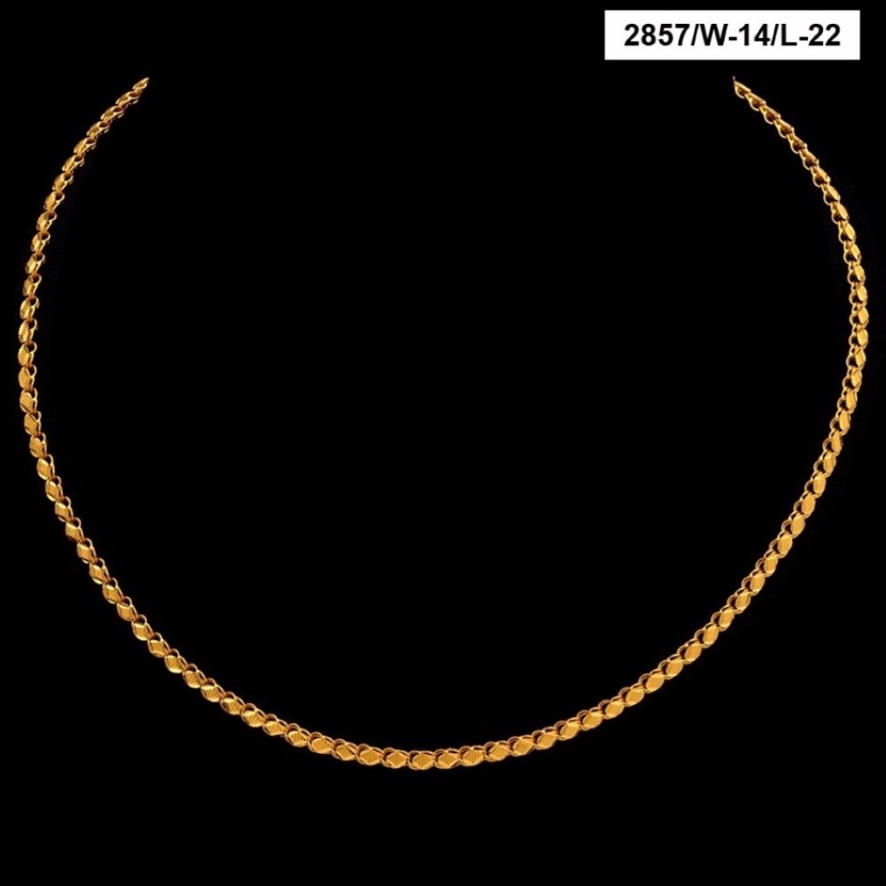 22Kt Hallmark Real Solid Yellow Gold Necklace Curb Link Long Chain 18 Grams - Image 2