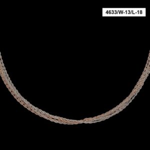 22Kt Solid Yellow Gold Necklace Hip Hop 2 Tone Twist Chain 42 g 18''L
