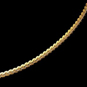 22Kt Solid Yellow Gold Necklace Hip Hop 2 Tone Fine Chain 12 gm 18''L