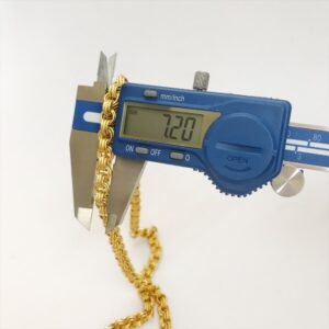 18 Kt Yellow REAL GOLD Necklace Double Link Chain For Men 35.170 Gms 7.20 MM