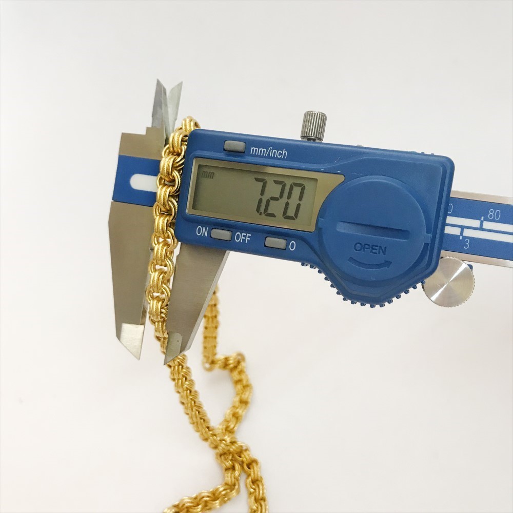 18 Kt Yellow REAL GOLD Necklace Double Link Chain For Men 35.170 Gms 7.20 MM - Image 4