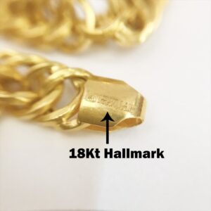 REAL GOLD Necklace Men's Link Chain 18 Kt Yellow Gold 20.920 Grams 6.79 Wide 20"