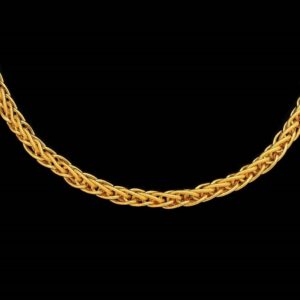 22 Kt Real Solid Yellow Gold Hallmark Necklace Interlink Men'S Chain 40 Grams