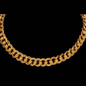 22 Kt Real Solid Yellow Gold Hallmark Necklace Luxury Link Men'S Chain 58 Grams