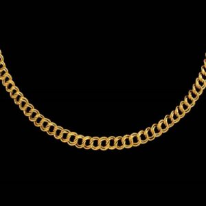 22 Kt Real Solid Yellow Gold Hallmark Necklace Curb Link Vintage Chain 40 Grams