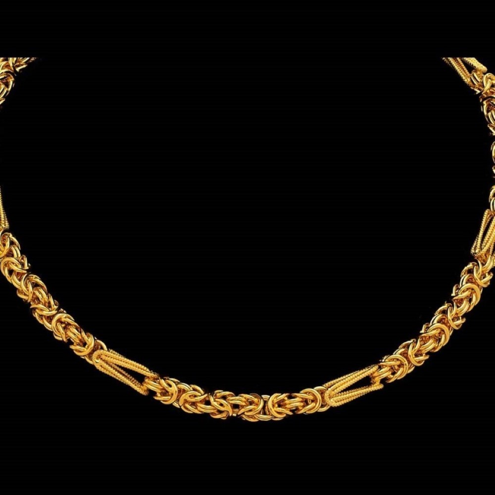 22 Kt Real Solid Yellow Gold Hallmark Necklace Luxury Link Men'S Chain 38 Grams - Image 2
