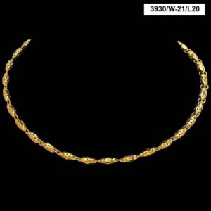 22 Kt Hallmark Real Solid Yellow Gold Necklace Curb Iced Link Chain 40 Grams