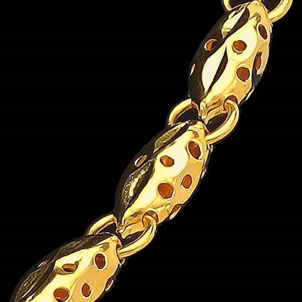 22 Kt Hallmark Real Solid Yellow Gold Necklace Curb Iced Link Chain 40 Grams