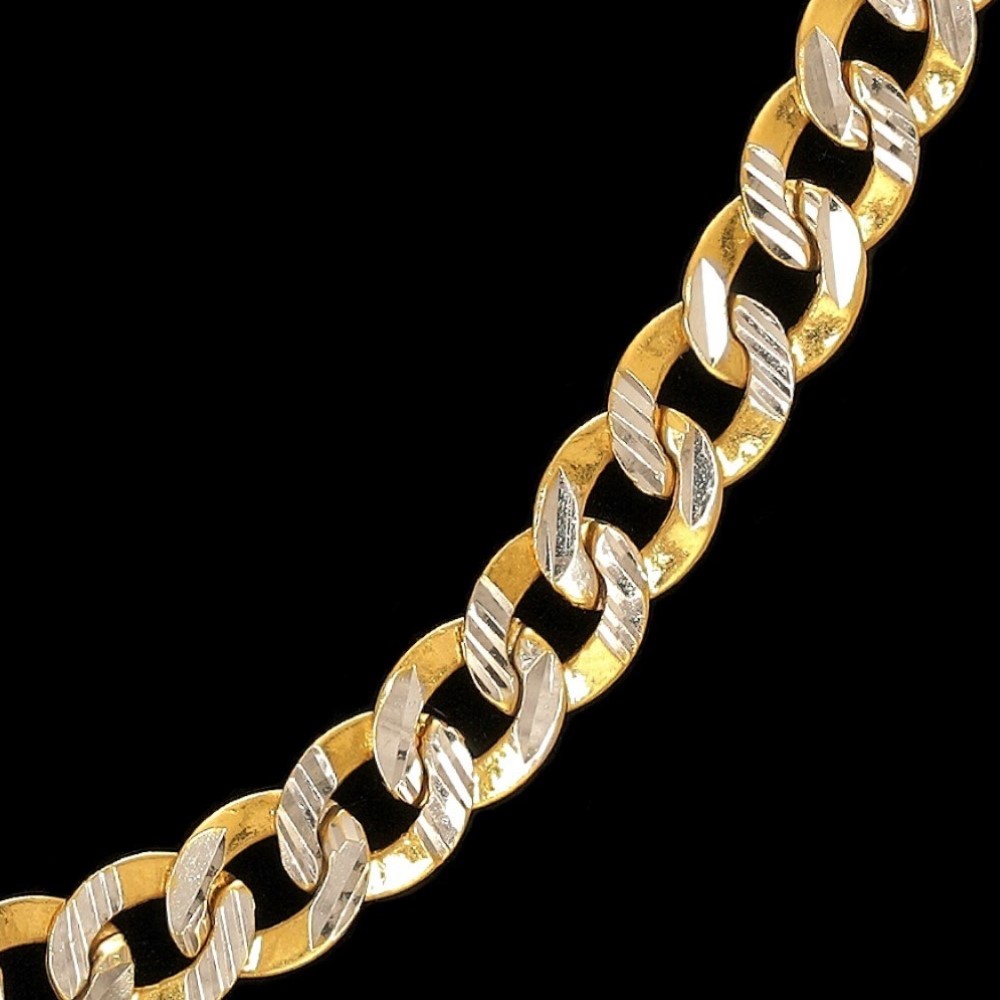 22 Kt Hallmark Real Solid Yellow Gold Hip Hop Link Men'S Necklace Chain 64 Grams