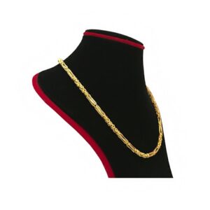 18 Kt Hallmark Real Solid Yellow Gold Curb Cuban Necklace Hollow Chain 12.670 Gm