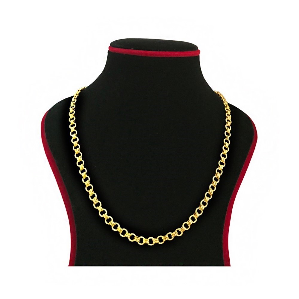 18 Kt Hallmark Real Solid Yellow Gold Curb Cuban Necklace Link Chain 14.520 Gram - Image 4