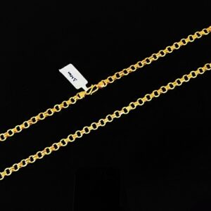 18 Kt Hallmark Real Solid Yellow Gold Curb Cuban Necklace Link Chain 14.520 Gram