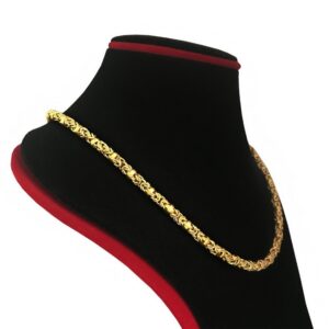 18 Kt Hallmark Real Solid Yellow Gold Curb Cuban Necklace Men'S Chain 19.780 Gms