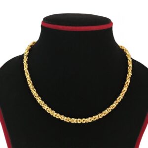 18 Kt Hallmark Real Solid Yellow Gold Curb Cuban Necklace Men'S Chain 19.780 Gms