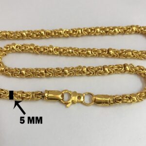 18 Kt Hallmark Real Solid Yellow Gold Curb Cuban Necklace Men'S Chain 19.780 Gms