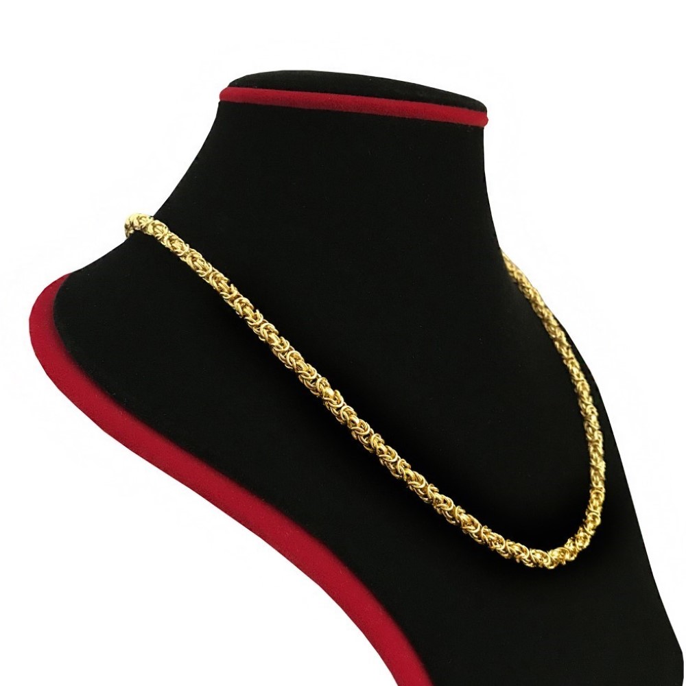 18 Kt Hallmark Real Solid Yellow Gold Curb Cuban Necklace Men'S Chain 13.360 Gms - Image 5