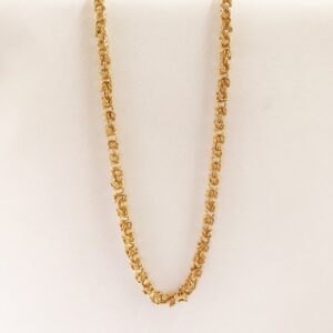 18 Kt Hallmark Real Solid Yellow Gold Curb Cuban Necklace Men'S Chain 13.360 Gms