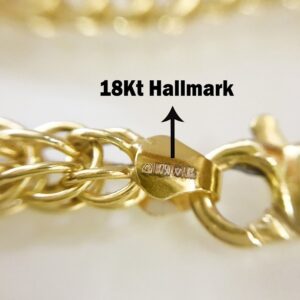 18 Kt Hallmark Real Solid Yellow Gold Dubai Necklace Men'S Chain 22.980 Grams