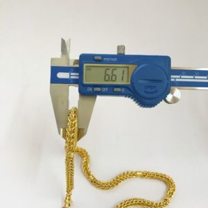 18 Kt Hallmark Real Solid Yellow Gold Dubai Necklace Men'S Chain 22.980 Grams